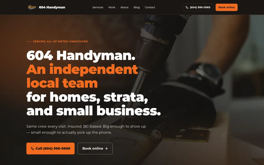 604 Handyman website
