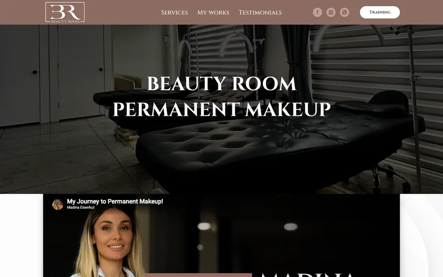 Beauty Room PMU website