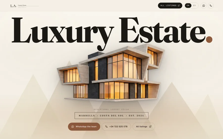 L.A. Luxury Estate website