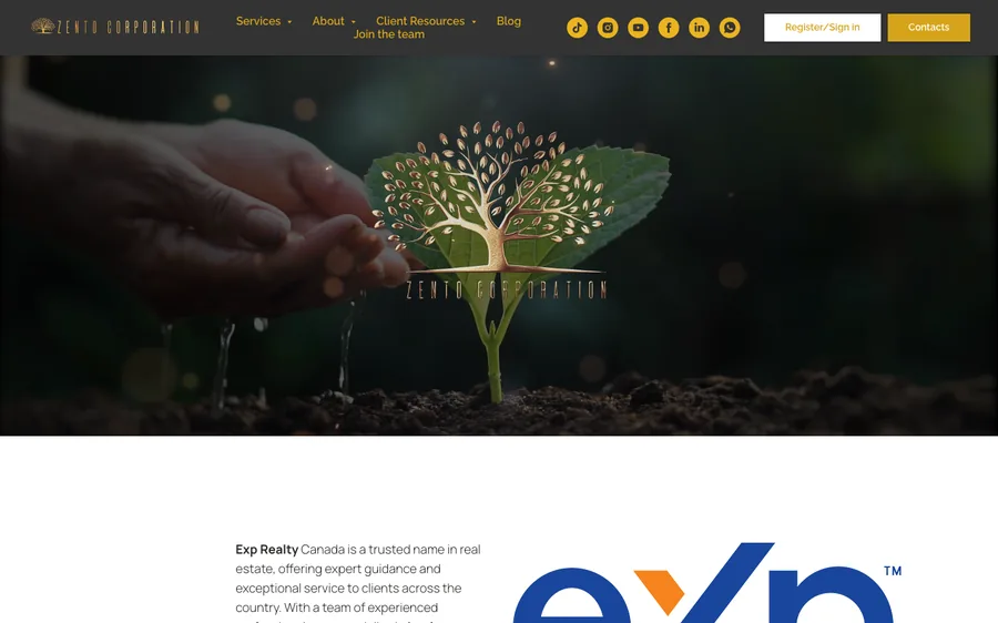 Zento Corporation website